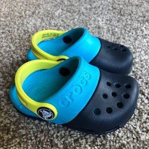 Baby boys Croc shoes.